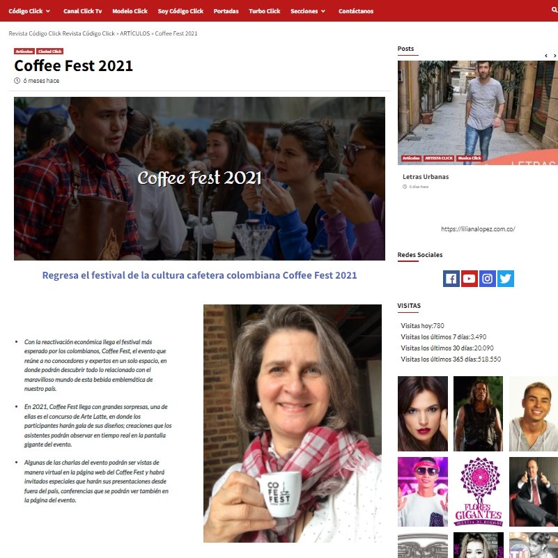 Regresa el festival de la cultura cafetera colombiana Coffee Fest 2021